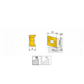 4NHT 09-ML Double-sided ground inserts with high positive four helical cutting edges & wiper flat for excellent surface finish, 90° shoulders, soft cutting and minimized built-up-edges of stainless steel & super alloys - Big-tools Industrial Supply Tools for Metal Cutting